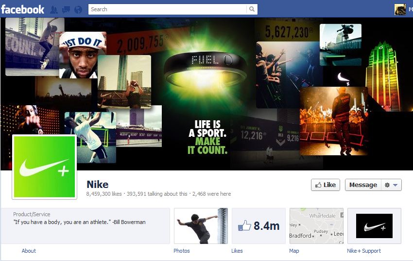 Nike Facebook Brand Timeline Nike Facebook Brand Timeline
