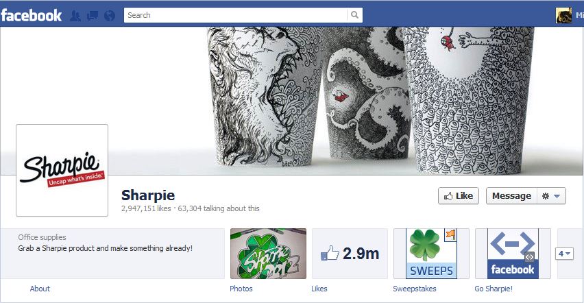 Sharpie Facebook Brand Timeline Sharpie Facebook Brand Timeline